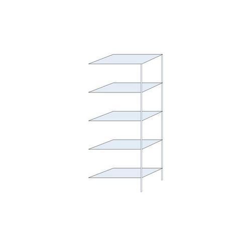 Regały metalowe Taranis - Regał metalowy Taranis, dostawny, 200 x 75 x 40 cm, 730 kg, 5 półek, srebrny