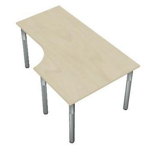 Stoły biurowe narożne Set, 160 x 100 x 75 cm, wersja prawa - Ergonomiczny stół biurowy Set line, 160 x 100 x 75 cm, wersja prawa, klon jersey