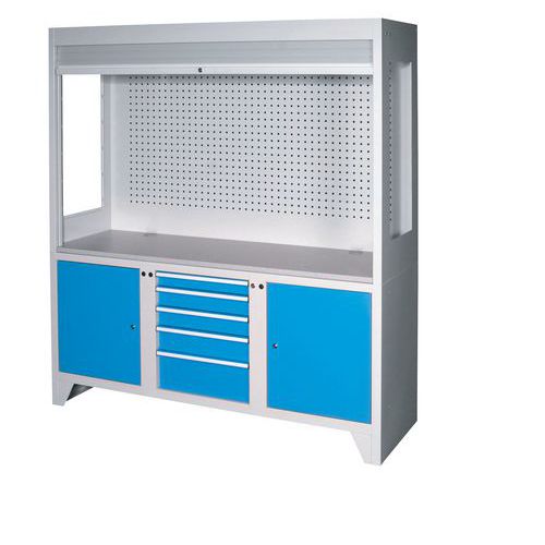 Stanowisko kontrolne, 203 x 180 x 60 cm - Stanowisko kontrolne, 203 x 180 x 60 cm, niebieskie