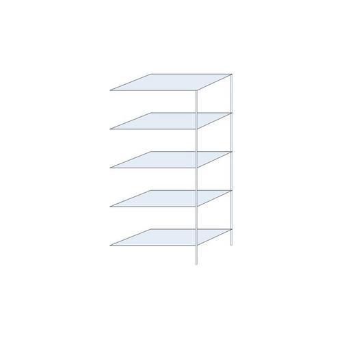 Metalowe regały bezśrubowe Perun - Regał metalowy Perun, dostawny 200 x 90 x 50 cm, 925 kg, 5 półek, ocynkowany