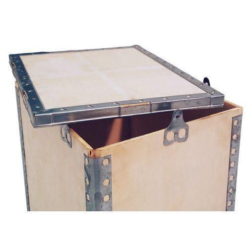Drewniane skrzynki transportowe z pokrywą - Drewniana skrzynka transportowa z pokrywą, 80 x 100 x 120 cm