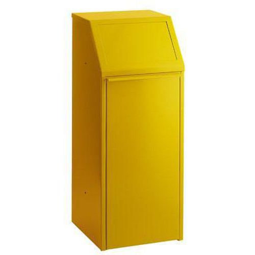 Metalowe kosze na śmieci segregowane, pojemność 45 l - Metalowy kosz na śmieci segregowane, pojemność 45 l, żółty