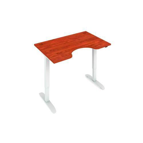 Stoły biurowe ergonomiczne MOTION ERGO, z regulacją wysokości, 120 x 90 cm - stół z regulacją wysokości, blat w kolorze orzech, szara podstawa