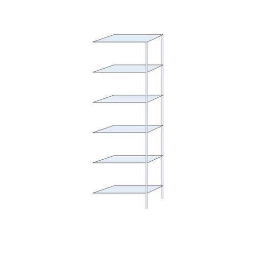 Regały metalowe Taranis - Regał metalowy Taranis, dostawny, 250 x 75 x 30 cm, 660 kg, 6 półek, srebrny
