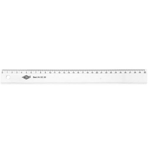 Linijki i ekierki przezroczyste - Przezroczysta linijka, 30 cm
