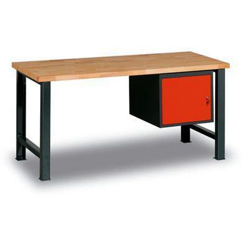 Stoły warsztatowe Weld, 84 x 170 x 68,5 cm - Stół warsztatowy Weld z szafką 41 cm, 84 x 170 x 68,5 cm, antracyt