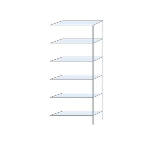 Regały metalowe Taranis - Regał metalowy Taranis, dostawny, 250 x 100 x 30 cm, 1320 kg, 6 półek, srebrny