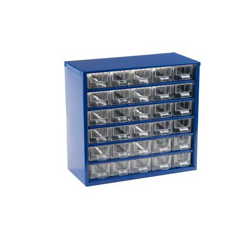 Metalowy organizer, 30 szufladek - Organizer metalowy, 30 szufladek, niebieski