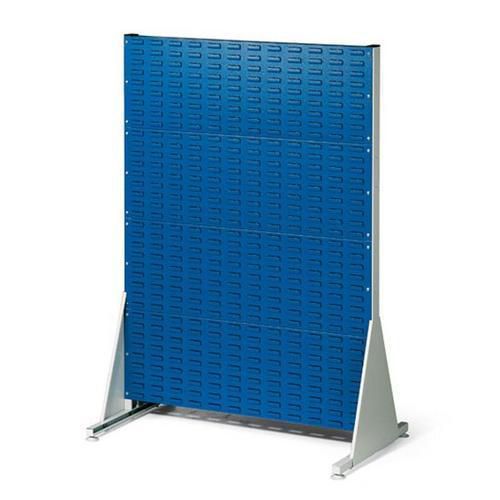 Dwustronny regał PERFO, wysokość 147 cm - Regał dwustronny PERFO, wysokość 147 cm, niebieski