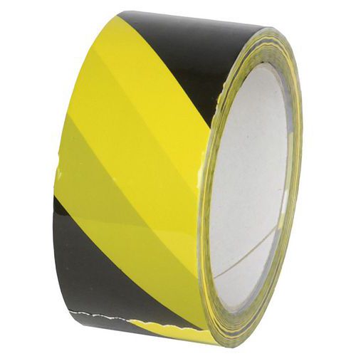 Ostrzegawcza taśma klejąca, szerokość 50 mm - Ostrzegawcza taśma klejąca, szerokość 50 mm, czarna/żółta