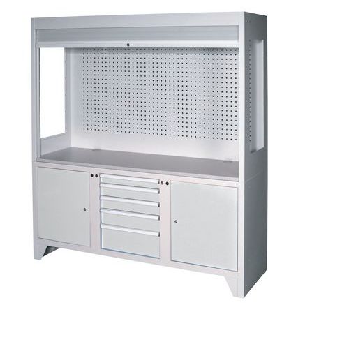 Stanowisko kontrolne, 203 x 180 x 60 cm - Stanowisko kontrolne, 203 x 180 x 60 cm, szare