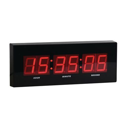 Zegar cyfrowy LED DG2 Manutan, szerokość 31 cm Zegar cyfrowy LED DG2 Manutan, szerokość 31 cm