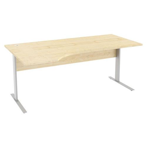 Ergonomiczne stoły biurowe Abonent, 180 x 100 x 75 cm, wersja lewa - Ergonomiczny stół biurowy Abonent, 180 x 100 x 75 cm, wersja lewa, dekor klon