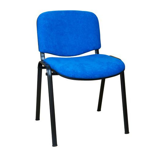 Krzesło konferencyjne ISO Velours Black - Krzesło konferencyjne ISO Velours Black, niebieskie