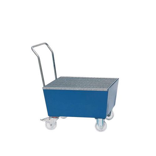 Mobilne wanny wychwytowe - Mobilna wanna ociekowa, na 1 beczkę, pojemność 200 l, ocynkowana