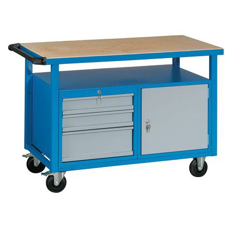 Mobilny stół warsztatowy spawany Rivt, 85 x 120 x 60 cm Mobilny stół warsztatowy spawany Rivt, 85 x 120 x 60 cm