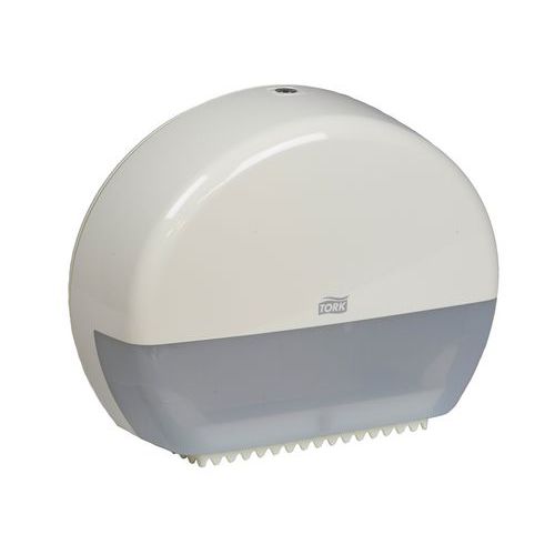 Zasobniki na papier toaletowy w rolkach Tork T-Box Mini - Zasobnik na papier toaletowy w rolkach Tork T-Box Mini, biały