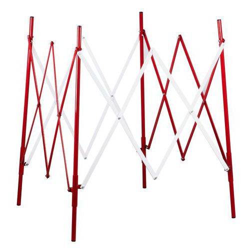 Kwadratowa metalowa barierka mobilna, składana, długość 1 000 x 100 cm Kwadratowa metalowa barierka mobilna, składana, długość 1 000 x 100 cm