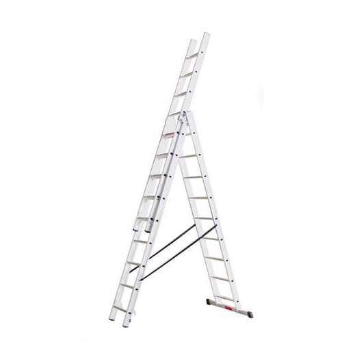 Drabina aluminiowa wysuwana PROFI, 3 x 9 szczebli Drabina aluminiowa wysuwana PROFI, 3 x 9 szczebli