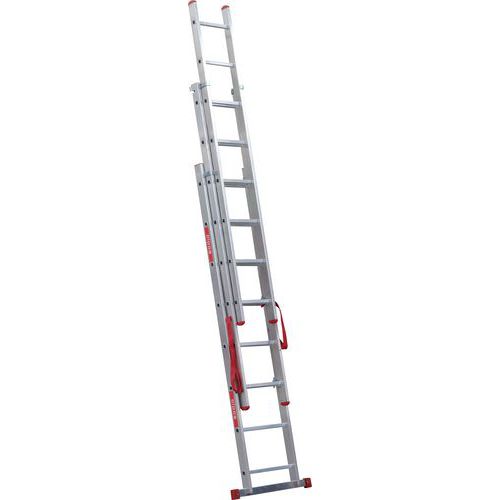 Drabina aluminiowa wysuwana PRO, 3 x 8 szczebli, Alpos Alu - rabina aluminiowa wysuwana PRO, 3 x 8 szczebli