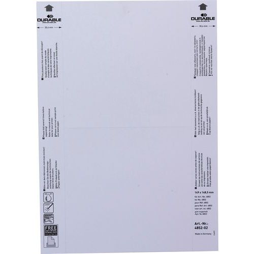 Zapasowe etykiety do tabliczek informacyjnych Info Sign - Zapasowe etykiety do tabliczki informacyjnej na drzwi Info Sign 148,5 x 149 mm