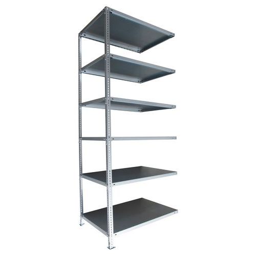 Regały metalowe Taranis - Regał metalowy Taranis, dostawny, 250 x 100 x 80 cm, 980 kg, 6 półek, srebrny