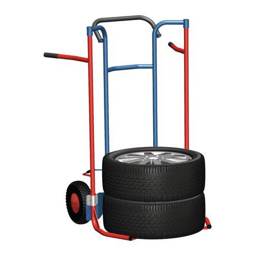 Taczki RU37 do opon do 200 kg - Wózek RU37 do opon do 200 kg z kołami pompowanymi, niebieski