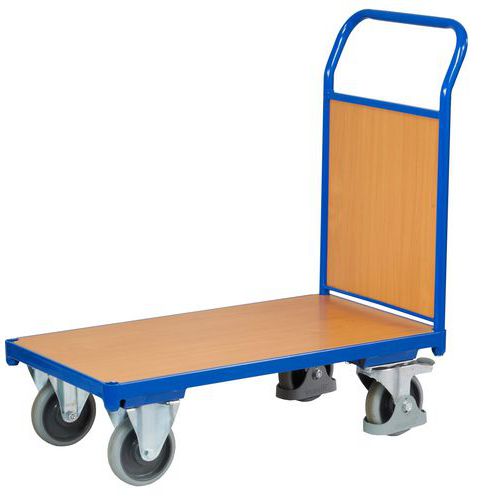Wózki platformowe z rączką na całej długości, do 400 - 500 kg - Wózek platformowy z rączką do pełnego wypełnienia, do 400 kg, 97,5 x 97,5 x 50 cm, nie