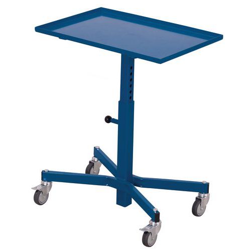 Stojaki transportowe podnoszące do 150 kg, wysokość 53,5 - 81 cm - Stojak podnoszący transportowy, do 150 kg, wys. 53,5 - 81 cm, niebieski