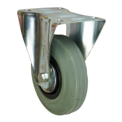 Gumowe kółka transportowe z kołnierzem, średnica 100 - 125 mm, łożyska ślizgowe - Gumowe kółko transportowe z kołnierzem, średnica 125 mm, łożysko śli