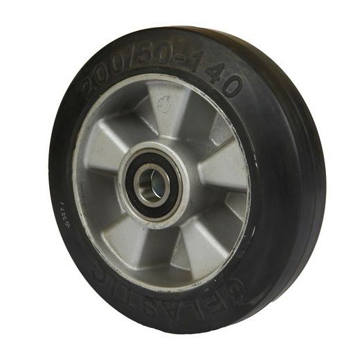 Gumowe kółka jezdne, średnica 180 - 200 mm, łożyska toczne - Gumowe kółko jezdne, średnica 200 mm, łożysko toczne