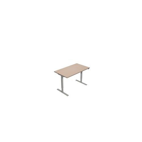 Stoły biurowe TOP O z możliwością regulacji wysokości - Stół biurowy TOP O z szarą podstawą, z regulacją wysokości, 160 x 80 x 70,5 – 119,5 cm, kolor 