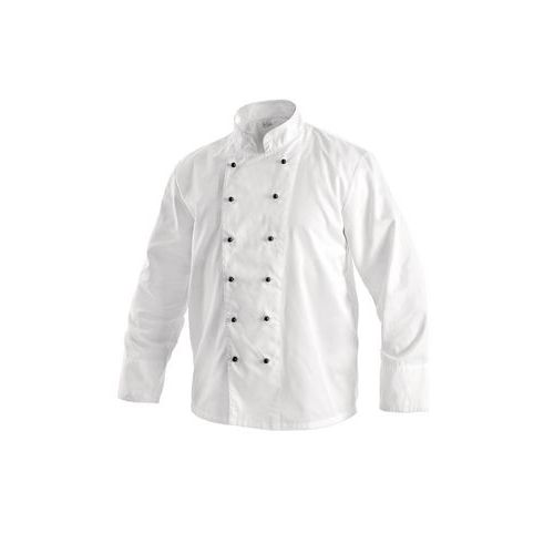 Męska bluza kucharska z dwurzędowym zapięciem - Bluza kucharska z dwurzędowym zapięciem, biała, rozm. 50