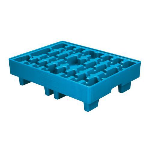Plastikowe wanny ociekowe, pojemność 17 l - Wanna wychwytowa umożliwiająca sztaplowanie, pojemność 17 l, niebieska