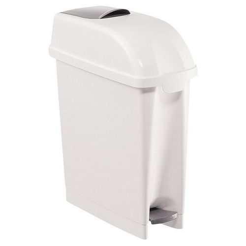Plastikowe kosze sanitarne na śmieci TTS Chloe, pojemność 17 l - Plastikowy kosz sanitarny na śmieci Chloe, 17 l, biały