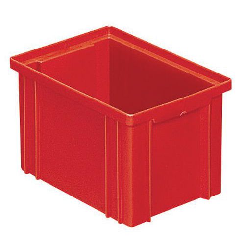 Kolorowe skrzynki plastikowe PS (3,6 l) - Kolorowa plastikowa skrzynka transportowa PS (3,6 l), czerwona