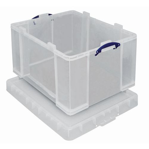 Pojemniki plastikowe z pokrywą zamykaną na klipsy , przezroczyste - skrzynka transportowa plastikowa 145 l