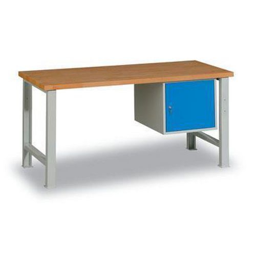 Stoły warsztatowe Weld, 84 x 120 x 68,5 cm - Stół warsztatowy Weld z szafką 41 cm, 84 x 120 x 68,5 cm, szary