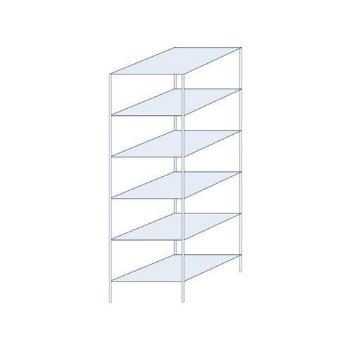 Metalowe regały bezśrubowe Ogmios - Regał metalowy Ogmios, podstawowy, 250 x 75 x 80 cm, 1700 kg, 6 półek, ocynkowany