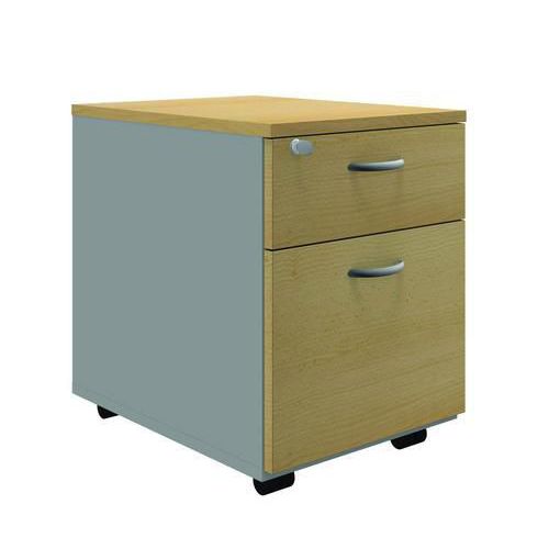 Kontenery mobilne Praktick, 58 x 42 x 56 cm - Kontener mobilny System, 58 x 42 x 56 cm, 3 szuflady, buk