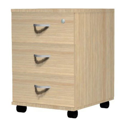 Kontenery mobilne Ergo, 61 x 43 x 54 cm, 3 szuflady - Kontener mobilny Ergo, 61 x 43 x 54 cm, 3 szuflady, dekor jasne drewno