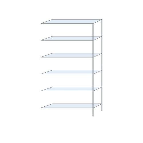 Regały metalowe Taranis - Regał metalowy Taranis, dostawny, 250 x 130 x 30 cm, 980 kg, 6 półek, srebrny