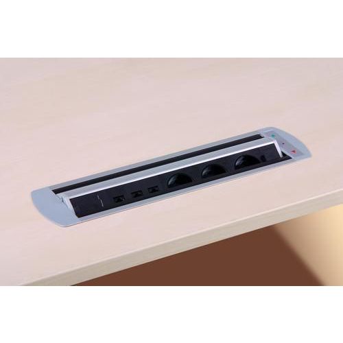 Panel elektryczny z gniazdkami, obrotowy Manutan.pl