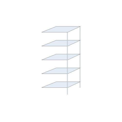 Regały metalowe Taranis - Regał metalowy Taranis, dostawny, 200 x 75 x 50 cm, 730 kg, 5 półek, srebrny