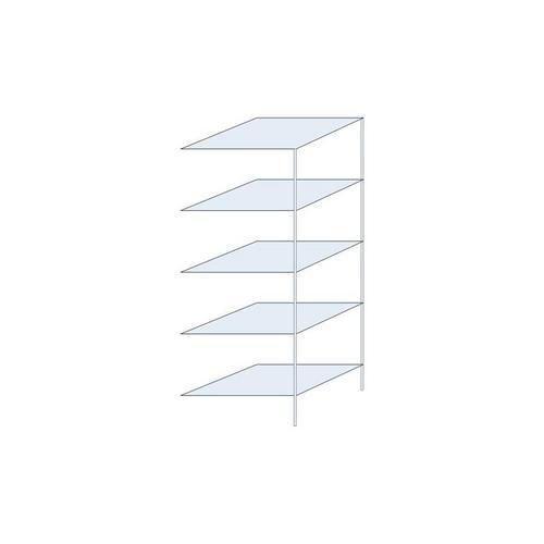 Regały metalowe Taranis - Regał metalowy Taranis, dostawny, 200 x 75 x 60 cm, 730 kg, 5 półek, srebrny