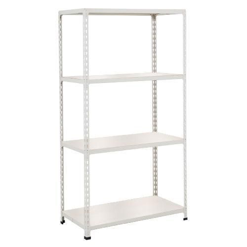 Metalowe regały bezśrubowe Rapid 2 - Regał metalowy Rapid 2, 160 x 91,5 x 61 cm, 340 kg/półkę, 4 półki laminowane, ocynk
