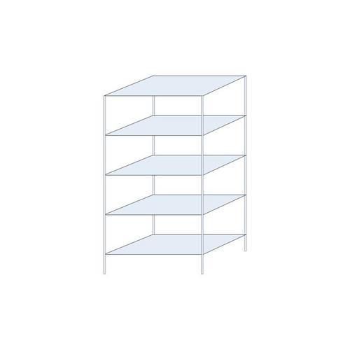 Regały metalowe Taranis - Regał metalowy Taranis, podstawowy, 200 x 100 x 60 cm, 1460 kg, 5 półek, srebrny