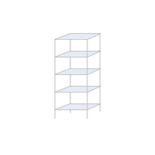 Regały metalowe Taranis - Regał metalowy Taranis, podstawowy, 200 x 75 x 40 cm, 1460 kg, 5 półek, srebrny