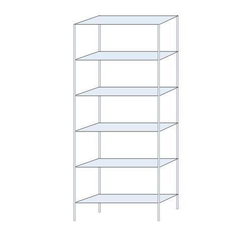 Metalowe regały bezśrubowe Tauret - Regał metalowy Tauret, podstawowy 250 x 100 x 30 cm, 1200 kg, 6 półek, ocynkowany