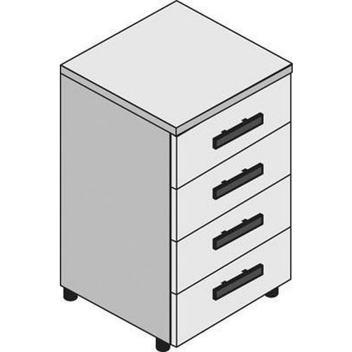 Szafki niskie wąskie System, 86 x 43 x 45 cm, z szufladami - Szafka niska wąska System, 86 x 43 x 45 cm, z szufladami, kolor buk